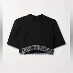 Jonathan Simkhai Short Sleeve Embellished Top